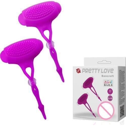 Pretty love Silicone breast vibrator nipple clamp massager sex pump toy adult product for women female