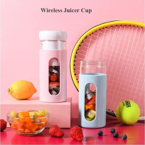 300ml portable glass juicer small household juicer cup mini electric fruit juice machine freshly squeezed