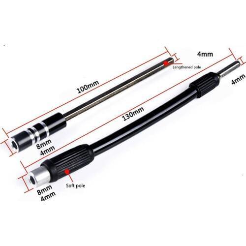 4mm Hex Drive Drill Bit Universal Extension Rod Hard/Flex Bendable Extended Extension Magnetic Shaft Screwdriver Bit Holder