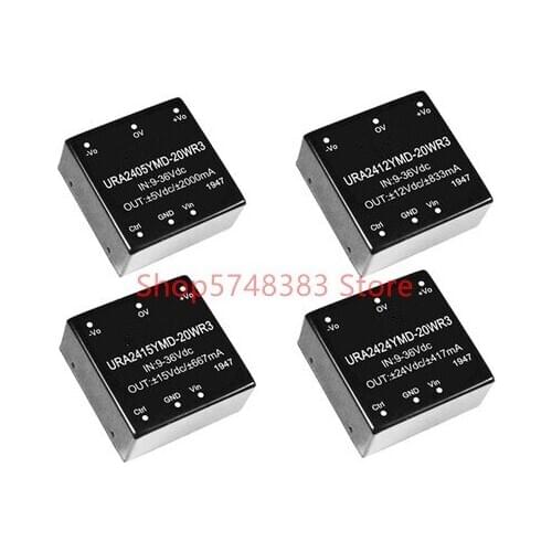URA2405YMD-20WR3 URA2415YMD-20WR3 URA2412YMD-20WR3 URA2424YMD-20WR3 Ultra wide voltage input 9-36v