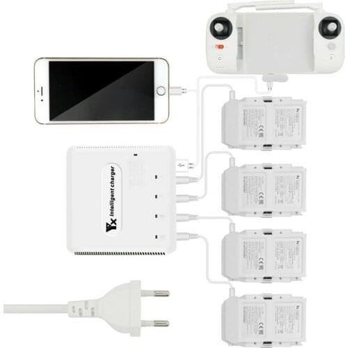 6 In 1 Battery Charger For FIMI X8 SE /SE 2020 Intelligent Charging Hub Adapter 100-240V 50/60Hz Input 1PC
