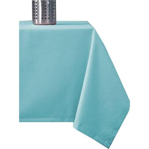 Zeren Home Cyan Color Carefree Table Cloth 160x160 cm