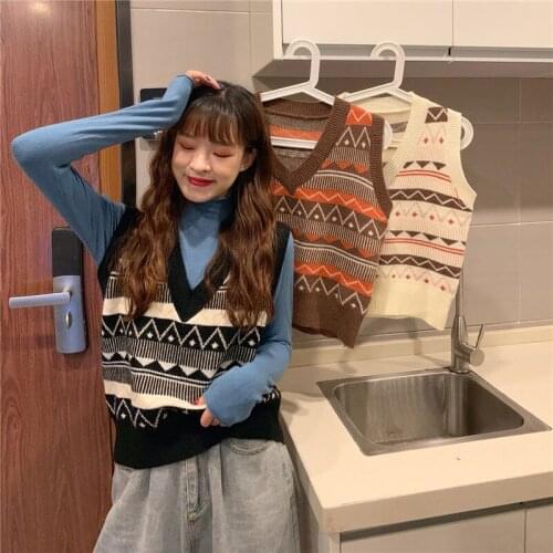 Woman Jacket Vest Sweater Vest Jacket Womens Autumn and Winter Bandage Dress Loose Large V-neck Knitted Coat Chaleco Mujer