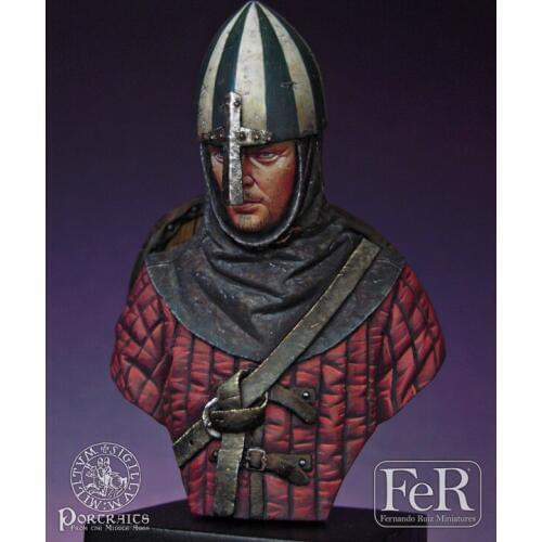 1/16 resin bust Norman warrior ancient war movie character GK white model hand model flip X31