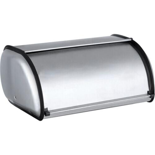 Best Stainless Steel Durable Simple Bread Case Breadbox Storage Box For Hotel Store Home Mirror Material Bread Storage Box 1Pc
