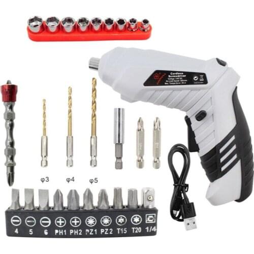 10Pcs/Set MINI Electric Screwdriver Cordless Electric Hammer Drill DC Charging with USB Cable Household Electric dremel Tool