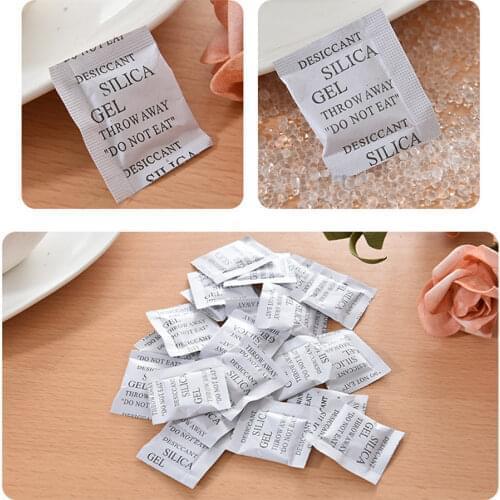100 Packs 1g Non-Toxic Silica Gel Desiccant Moisture Absorber Dehumidifier Absorber Dehumidifier For Home Accessories 2021