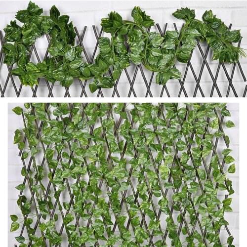 2PCS 2.1M Artificial Creeper Green Ivy Leaf Plants Vine Home Garden Wedding Party Decor DIY Hanging Garland Artificial Flowers
