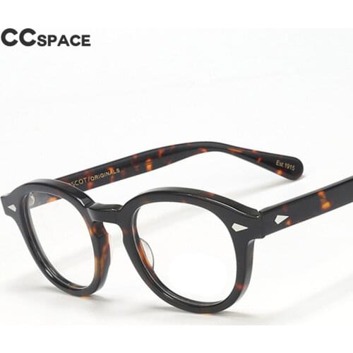 46890 Retro Round Acetate Optical Glasses Frames Rivet Men Women Fashion Computer Eyeglasses