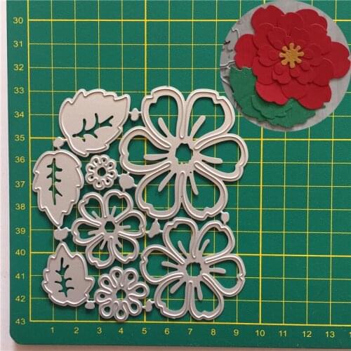 8Pc Flower Spring Leaf Metal Cutting Dies Stencil Scrapbooking Photo Album Card Paper Embossing Craft Diy Card Crafts Handmade