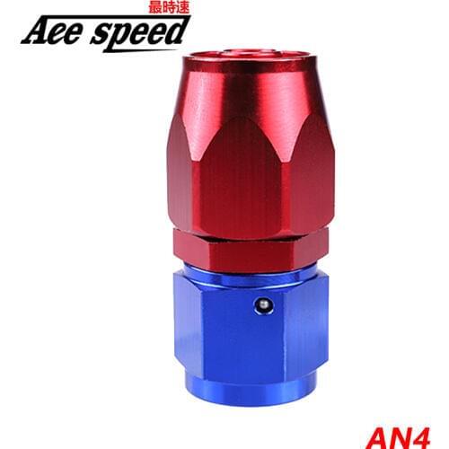 Aluminum AN4 Swivel Hose End Anoized Oil Fuel Fittings Straight Fitting Oil Cooler Adapter Kit AN Fittings