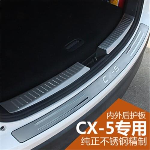 Car styling for Mazda CX-5 CX5 2012-2016 Stainless Steel rear styling Rear Bumper Protector Sill Trunk Tread Plate Trim