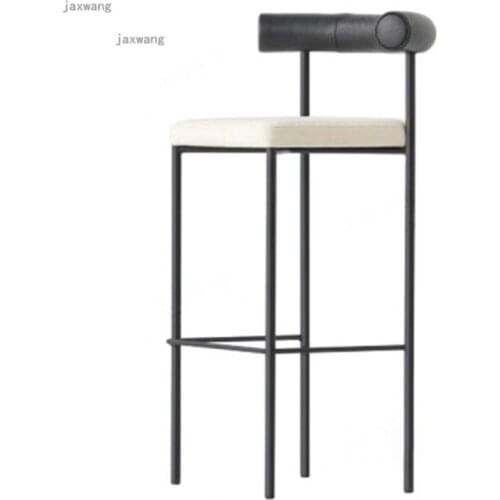 Custom Nordic Style Bar Chairs for Restaurant Kitchen Hotel Backrest Bar Stools Simple Modern Living Room Cafe Designer Chair