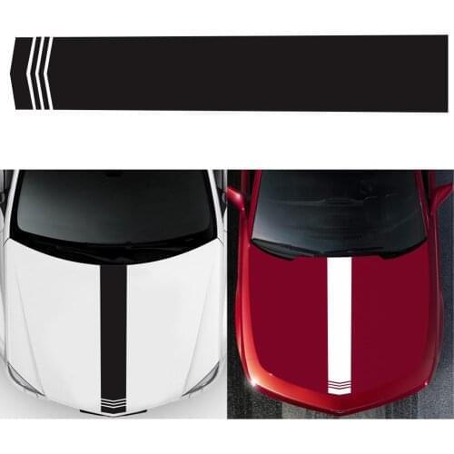D-1041 Universal Auto Decal Decoration Sporty Stripe Auto Car Hood Cover Sticker