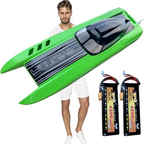 Ready to Go) 33.5" Inch Remote Control Speed Boat 85km/h Under Brushless Motor 2*2S 4200mAh Batteries For Hobby Adults Boys
