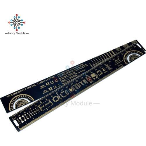 25cm PCB Ruler For Electronic Engineers For Geeks Makers For Arduino Fans PCB Reference Ruler PCB Packaging Units V2 - 8