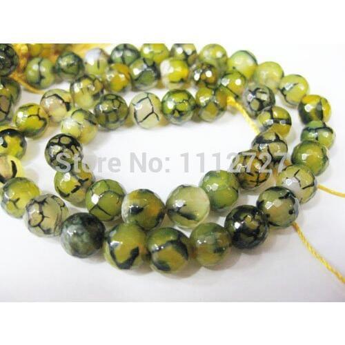 Fashion DIY 6mm 8mm 10mm 12mm Yellow Stripe Onyx Round Beads Accessory Part Girl Jewelry Natural Stone 15" GS424 Wholesale Price