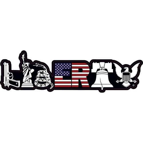 Conservative Liberty Window Decal or Bumper Sticker | 2nd Amendment NRA Truck Decal Sticker | Don't Tread on me Sticker Car Deca