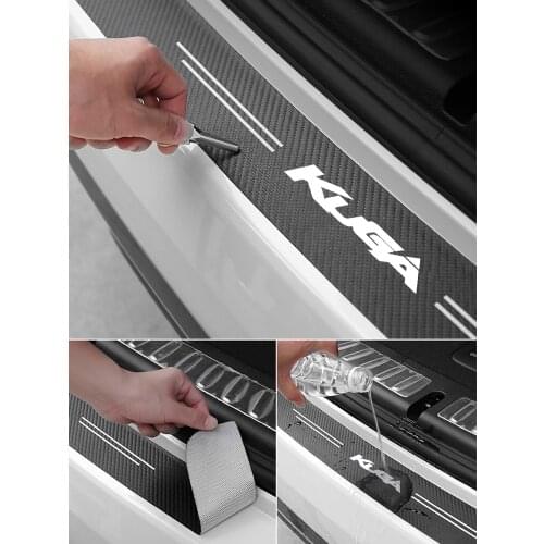 For Ford Kuga 1 2 3 2008 2009 2010 2011 2012 2013-Now Car Trunk Auto Boot Sticker Logo Decoration Anti-Scratch Accessories Fiber