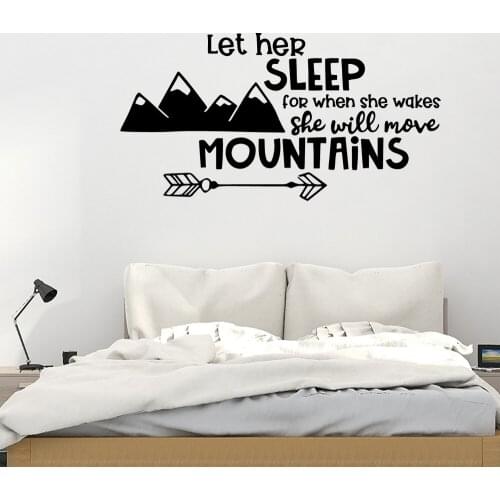 Beauty Mountains Quote Wall Sticker Vinyl Art Home Decor For Living Room Kids Room Decoration Decal Stickers Murals