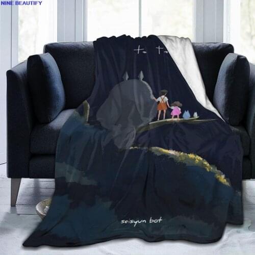 New 3D Print Blanket Spirited away Figure Flannel Blanket For Beds Throw Soft Carpet Cartoon Printed Bedspread Bedding Sofa Gift