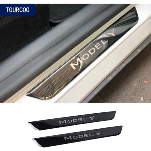 Car Styling Door Sill Pedals for Tesla Model Y Stainless Steel Modification Accessories