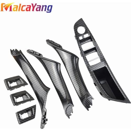 Right Hand Drive RHD For BMW 5 Series F10 F11 F18 520 2010-2016 Black Car Interior Door Handle Inner Door Panel Pull Trim Cover