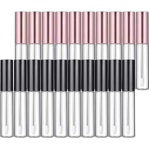 20 PCS 10 ml Empty Lip Gloss Tubes Containers Mini Refillable Lip Gloss Balm Bottles DIY Make Up Tool Samples Travel Accessory