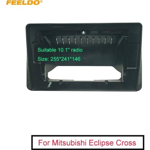FEELDO Car Audio Radio 2DIN Fascia Frame Adapter For Mitsubishi Eclipse 2018-2019 10.1" Big Screen Dash Fitting Panel Frame Kit