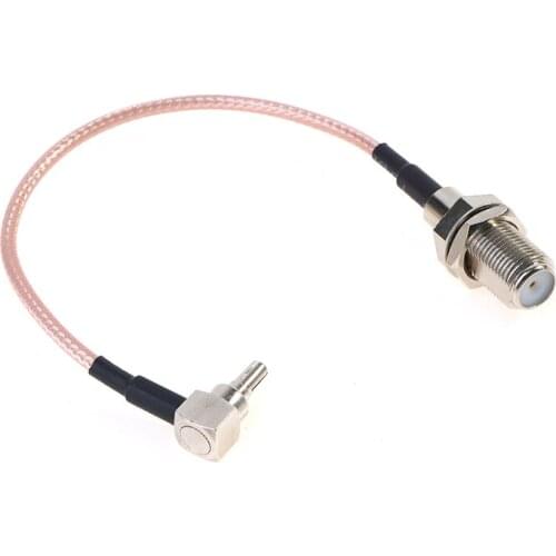 Rosr Gold SMA Female to CRC9 Right Angle Connector RG316 Pigtail Cable 15cm 6" SMA Female to CRC9 Right Angle RG316 Cable