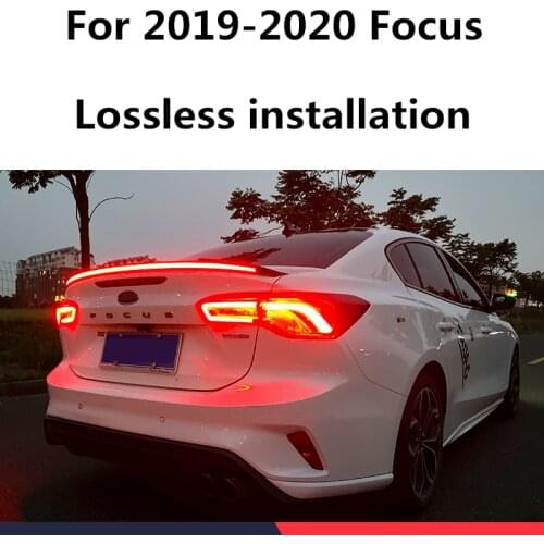 For Ford focus Spoiler 2019-2020 Focus flow light Spoiler ABS plastic Material Car Rear Wing black Color Rear Spoiler