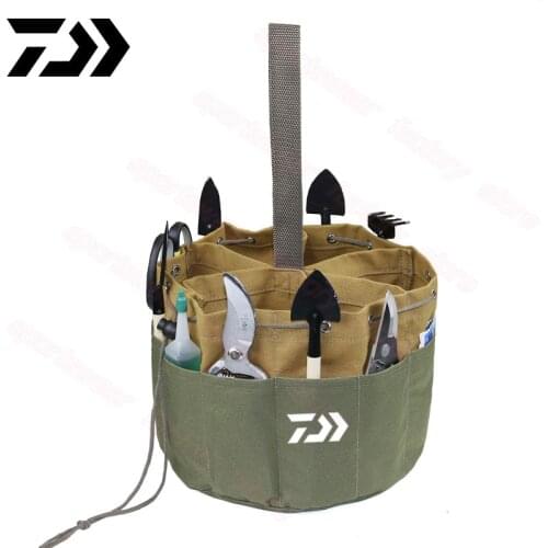 DAIWA Fishing Professional Electricians Toolkit Handbag Oxford Cloth Multi-Pockets Garden Tools Bag Drawstring Storage Organizer