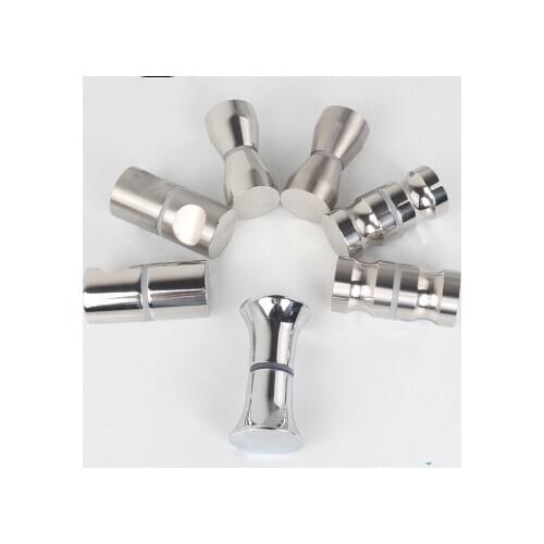 Thicken Bathroom Shower Glass Door Handle Stainless Steel Solid Glass Door Handles Furniture Knobs door handle