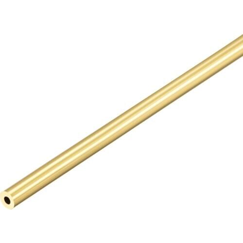 Uxcell Brass Round Tube 300mm Length 1mm Wall Thickness Seamless Straight Pipe Tubing 3.5mm OD 1Pcs