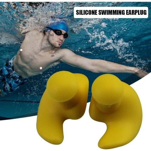 1Pair Waterproof Earplugs Silicone Comfortable Portable Ear Plugs Sports Swimming Accessories Dust-Proof Ear Environmental