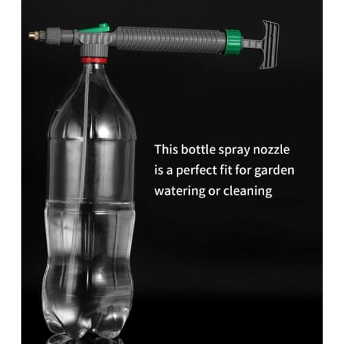 High Pressure Air Pump Manual Sprayer Adjustable Drink Bottle Spray Head Nozzle Garden Watering Tool Garden Irrigation Sprinkler