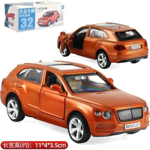 1:45 Scale Diecast Metal Alloy SUV Car Model For Bentley Bentayga Collection Pull Back Toys