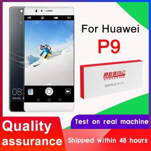 100% Tested 5.2'' Display Replacement For Huawei P9 LCD Touch Screen Digitizer Assembly For P9 EVA-L09 L19 L29 LCD Panel + Logo
