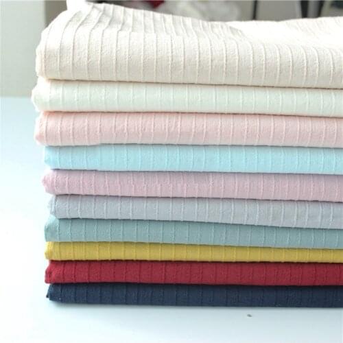 140x50cm White Cotton Jacquard Idyllic Minimalist Sewing Fabric, Making Womens Shirt Skirt Childrens Clothing Cloth
