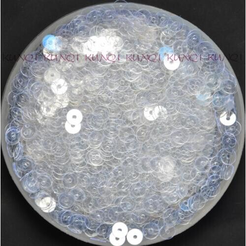 30g(4000pcs)/70g 4mm Pure Transparent Flat Round Loose Sequin Paillette Sewing,Wedding Craft,Women Kids DIY Garment Accessory