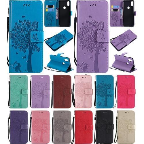 3D Tree Cat Case For Motorola One Fundas Capa Leather Case For Motorola Moto P30 Play Wallet Flip Magnetic Stand Case
