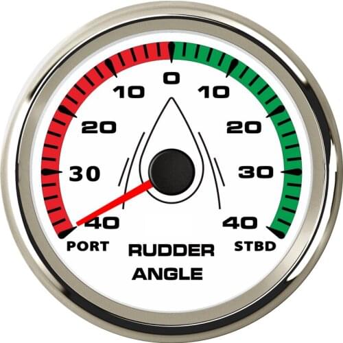 85mm Rudder Angle Indicator Gauge 190-0 ohms fit Marine Boat 9-32V With Backlight PORT-STBD