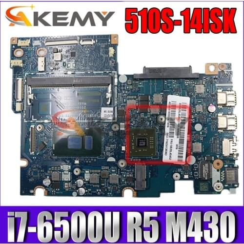 Akemy BIUS1 S2 Y0 Y1 LA-D451P 5B20L45199 Main board For lenovo yoga 510-14isk Laptop motherboard SR2EZ i7-6500U R5 M430 DDR4