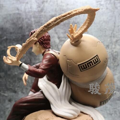 Anime Naruto Shippuden Gaara Fighting Version GK Statue Action 21.5CM PVC Sabaku no Gaara Figure Collectible Model Toy Figurine