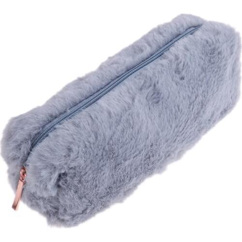 Women Girls Portable Colorful Design Coin Storage Case Travel Makeup Flannel Pouch Cosmetic Bag