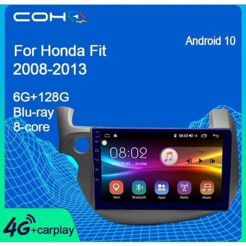 COHO For Honda Fit 2008-2013 Gps Navigation Player Auto Radio coche Stereo Android 10.0 8-core 6+128g
