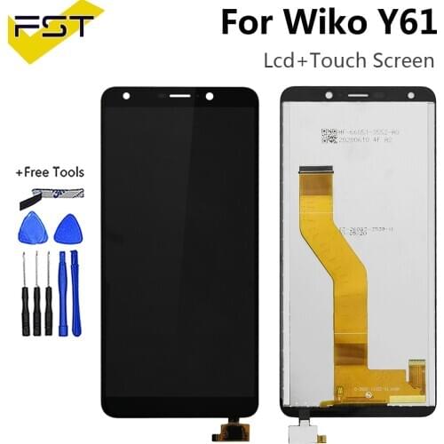 6.0''For Wiko Y61 LCD Display+Touch Screen Digitizer Assembly Repair Parts With Tools And Adhesive For Wiko Y61