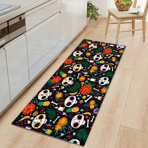 Hippie Kitchen Mat Carpet Boho Non-slip Door Entrance Mats Floor Rugs Flannel Carpets for Living Room Bedroom Bathroom