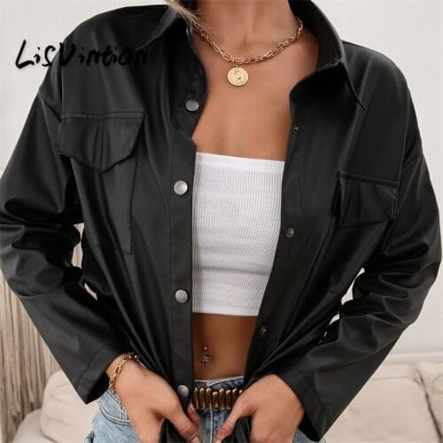 Женские кожаные куртки LisVintion China At AliExpress