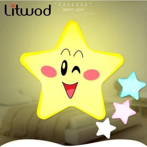 Litwod Z10 LED Light Induction Sensor Control Bedroom night Light baby Bed Lamp US / EU Plug Lamp Support 110V 220V